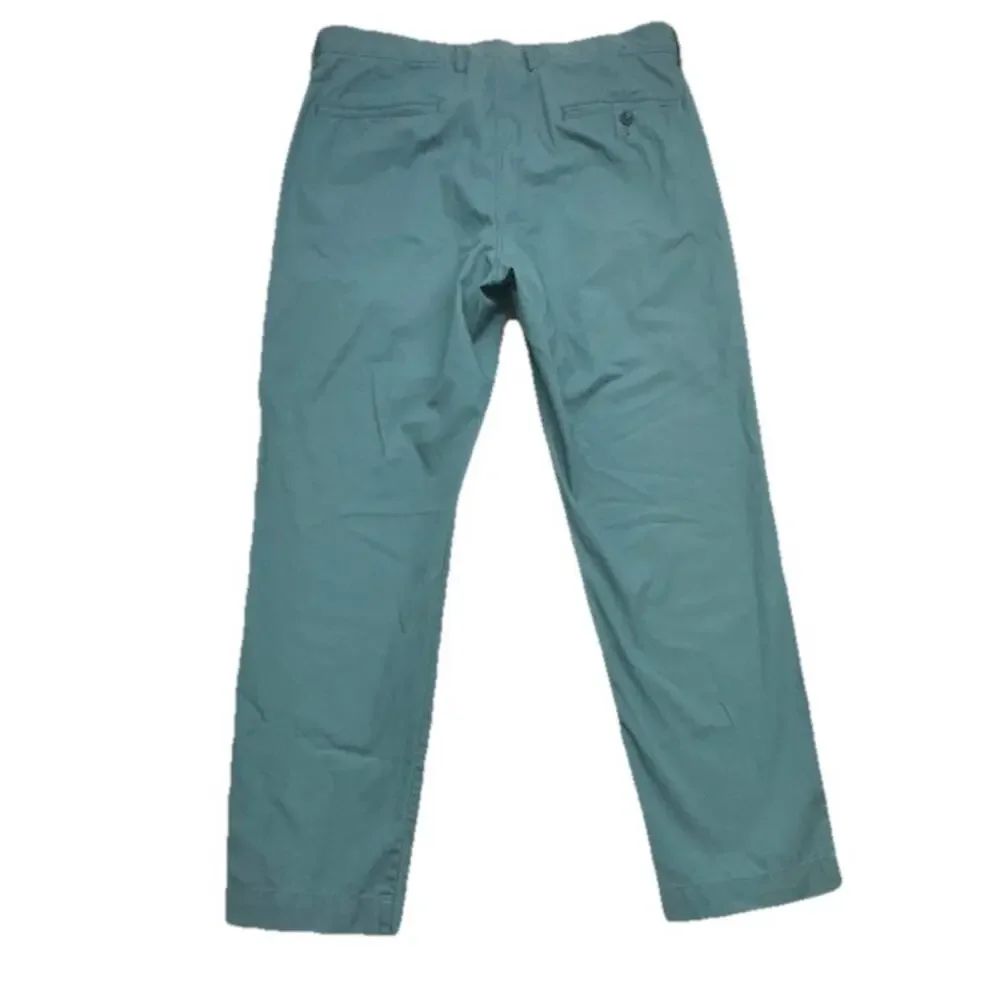 J. Crew Mens Pants Size 32 30 Urban Slim Chino Teal Cotton 100% Preppy Academia